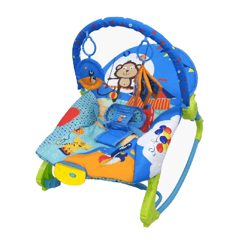 Cadeirinha De Descanso Musical Com Balanço New Rocker Azul