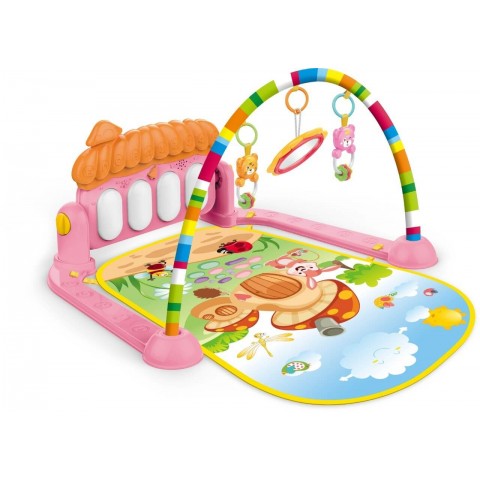Tapete interativo musical toca piano / rosa
